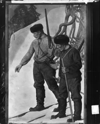 Pekka Halonen: "Sudenjäljet (myöhempi nimi Ilveksenjäljet)" vuodelta 1903