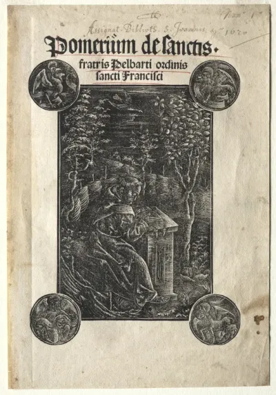 Pelbart of Temesvar Studying in a Garden