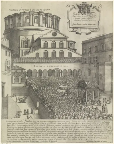 Pelgrims voor de Sint Pieter in het heilige jaar 1575