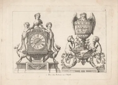 Pendule en klok met putti