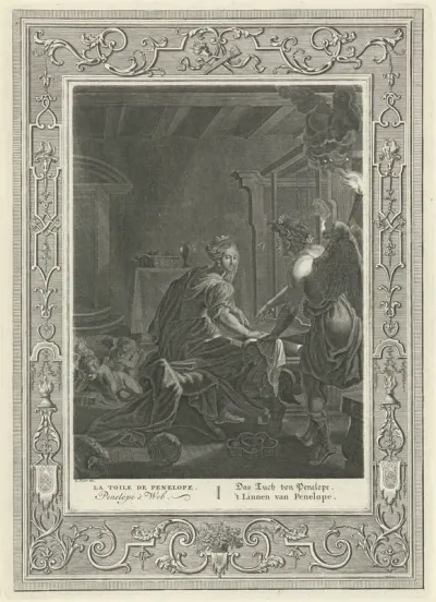 Penelope weeft de lijkwade voor Laërtes