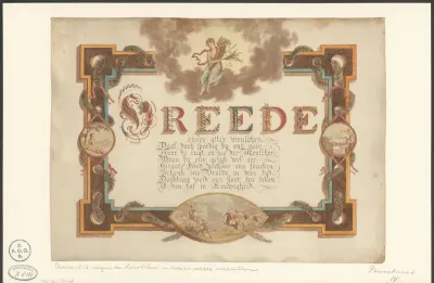 Pennekunst op de vrede in 1813