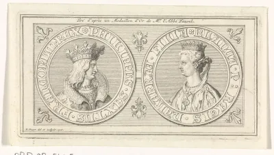 Penning met de portretten van Filips VI van Valois en Blanche van Navarra