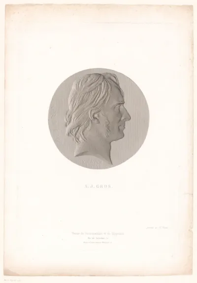 Penning met het portret van Antoine-Jean Gros