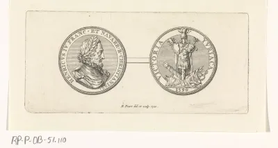 Penning met het portret van Hendrik IV, met lauwerkrans