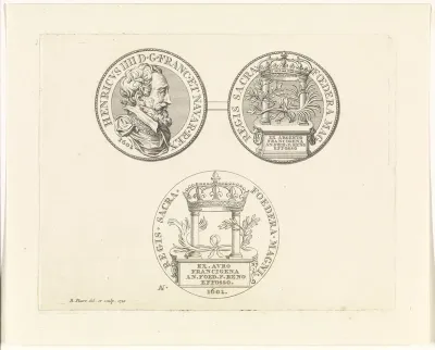 Penning met het portret van Hendrik IV