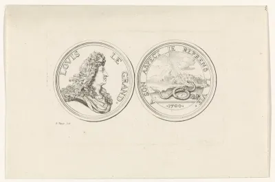 Penning met het portret van Lodewijk XIV (grote variant)