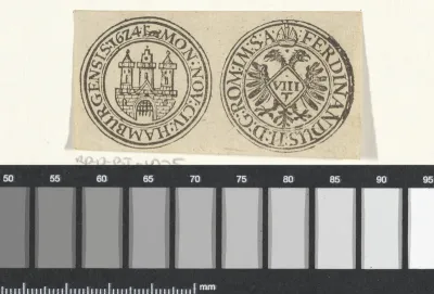 Penning met het wapen van de stad Hamburg