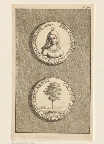 Penning met portret van Ada, gravin van Holland