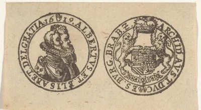Penning met portret van Albrecht, aartshertog van Oostenrijk, en Isabella Clara Eugenia, infante van Spanje