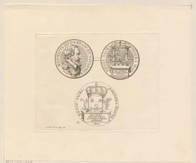 Penning met portret van Hendrik IV, koning van Frankrijk