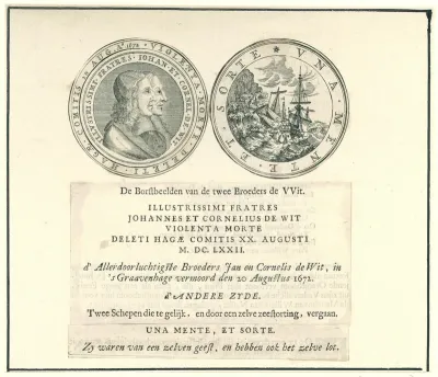 Penning ter ere van de gebroeders De Witt, 1672