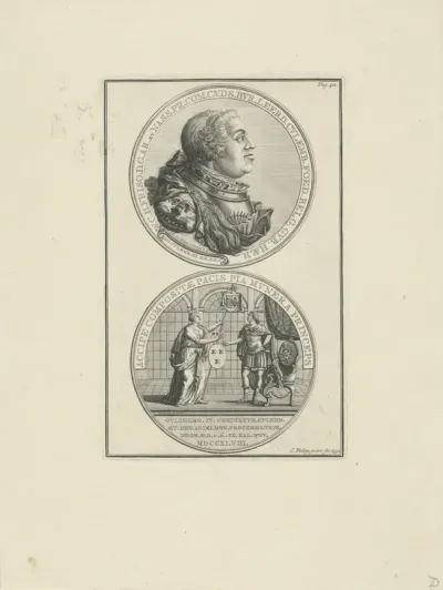 Penning ter ere van de overdracht van het graafschap Culemborg aan Willem IV, 1748