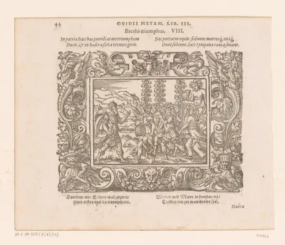 Pentheus in verzet tegen de cultus van Bacchus