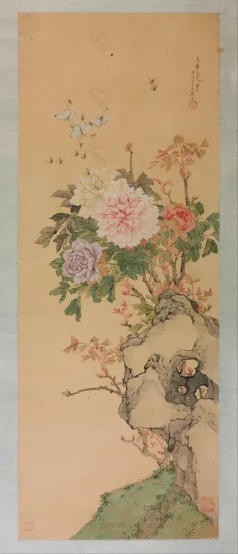 Peony and Butterflies
