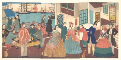 People of the Five Nations — Utagawa Yoshitora Kanvas Tablo