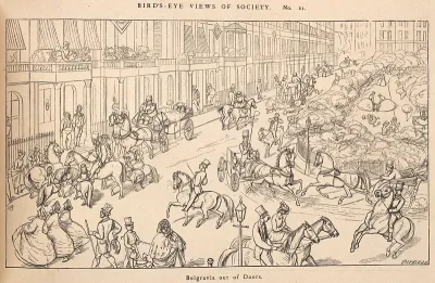 People promenading in Belgravia