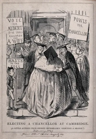 People voting in the election for Chancellor of Cambridge University