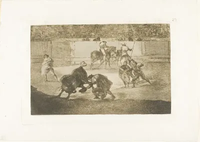Pepe Illo making the pass of the 'recorte', plate 29 from The Art of Bullfighting
