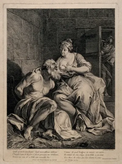Pero breast-feeding her father Cimon in prison
