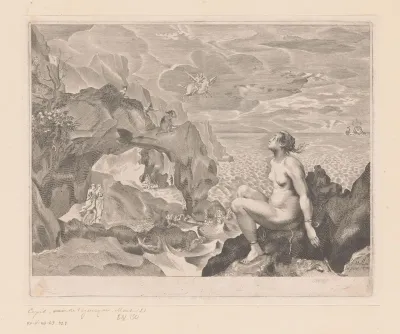 Perseus komt Andromeda bevrijden