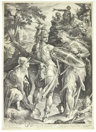 Perseus udrustes af Minerva og Merkur