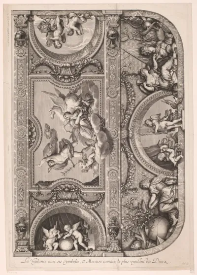 Personificatie van de Waakzaamheid met Mercurius als de waakzaamste van alle goden