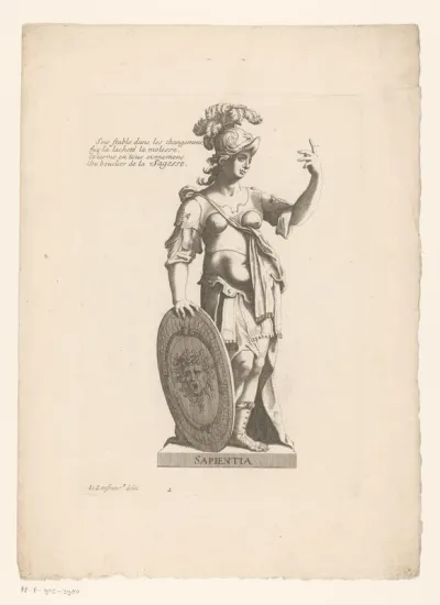 Personificatie van Wijsheid (Sapientia) als Minerva