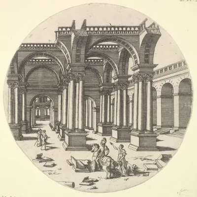 Perspectival View, Temple of Isis