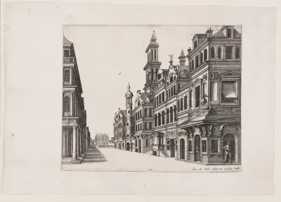 Perspective view of a street