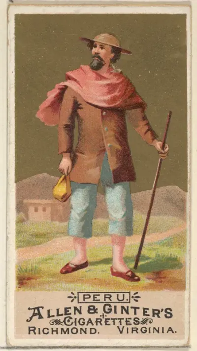 Peru, from the Natives in Costume series (N16) for Allen & Ginter Cigarettes Brands