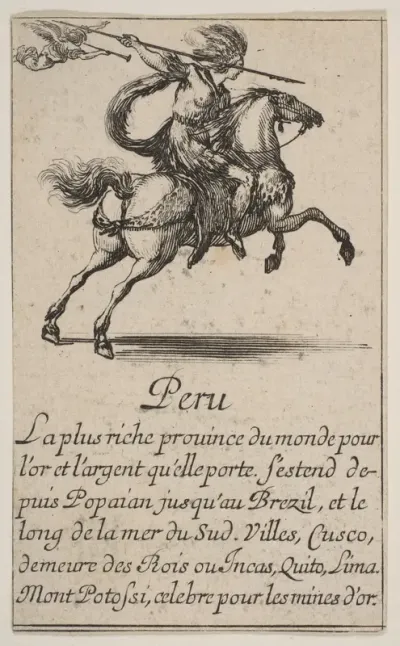 Peru, from the playing cards "Jeu de la Géographie"