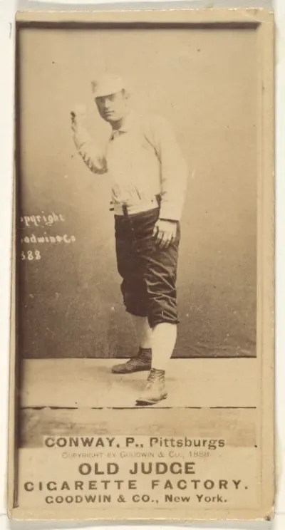 Pete Conway, Pitcher, Pittsburgh, from the Old Judge series (N172) for Old Judge Cigarettes