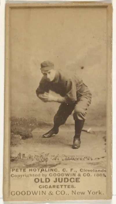 Pete "Monkey" Hotaling, Center Field, Cleveland, from the Old Judge series (N172) for Old Judge Cigarettes
