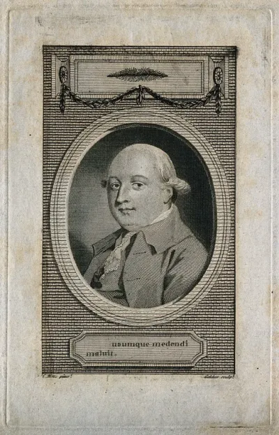 Peter Clare. Line engraving by J. Goldar after C. Metz
