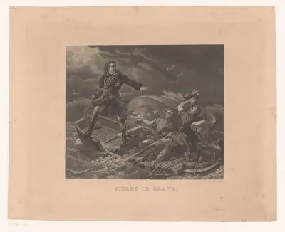 Peter de Grote op het meer van Ladoga