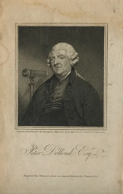 Peter Dollond. Stipple engraving by J. Thomson, 1820, after J. Hoppner