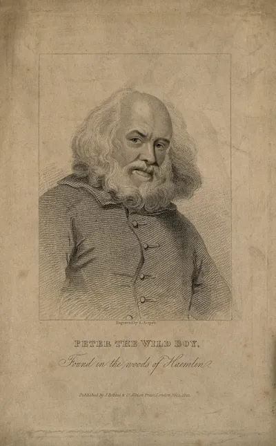 Peter, the wild boy, as an older man