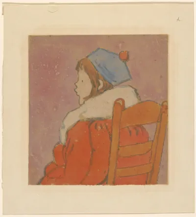 Petit profil (Seated Girl Wearing a Red Coat and a Blue Hat)
