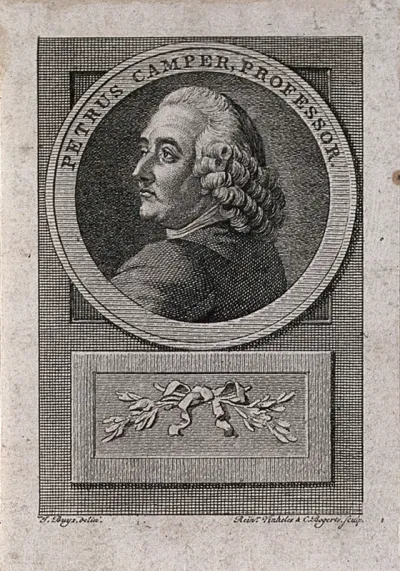 Petrus Camper. Line engraving by R. Vinkeles and C. Bogerts, 1792, after J. Buys