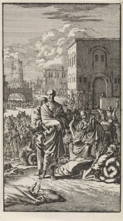 Petrus en Johannes tussen de zieken