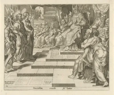Petrus en Johannes voor de hogepriester