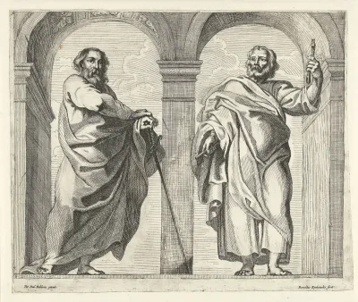 Petrus en Paulus in een vestibule