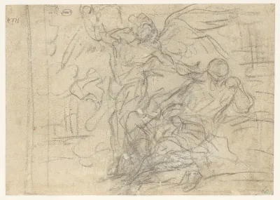 Petrus in de gevangenis door de engel bezocht (?)