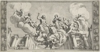 Petrus in de hemel ontvangen