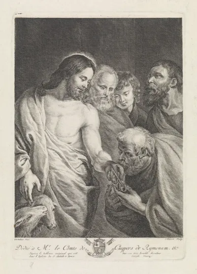 Petrus ontvangt de sleutels van Christus