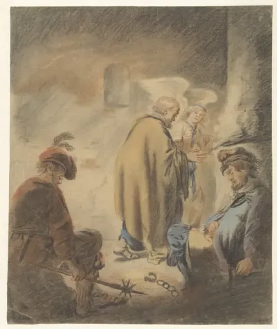 Petrus uit de gevangenis bevrijd