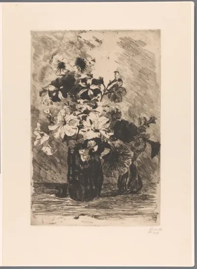 Petunia's in twee vazen
