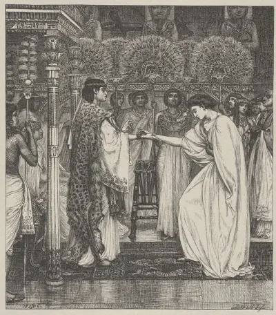 Pharoah Honors Joseph, from "Dalziels' Bible Gallery"