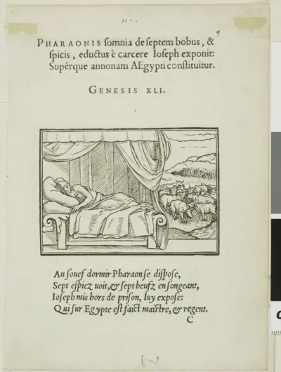 Pharoah's Dream (recto); Jacob Adopts Sons of Joseph (verso)